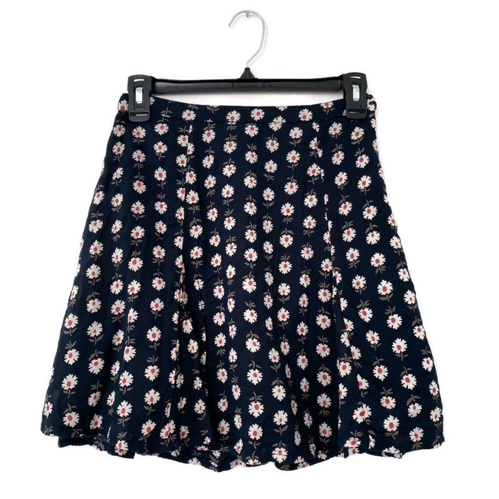 BILLABONG Navy Blue with White Flowers Summer Mini Skirt Size Medium